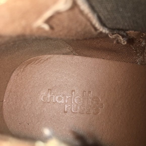 Charlotte Russe Faux Suede Booties Ankle Chelsea Boots Stacked Block Heel 8 - Picture 6 of 9